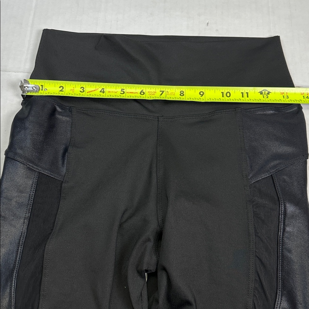 Mika Yoga Leggings Black‎ Womens Medium Sheer Strip Dance Activewear - Picture 11 of 13